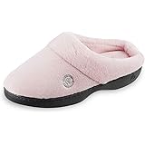 Isotoner Women's Terry Slip in Clog, Memory Foam, Comfort and Arch Support, Indoor/Outdoor Slip on Slipper