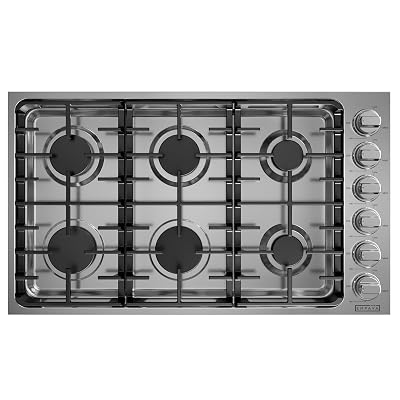 Empava 36 Inch Gas Cooktop,6 World-Class SABAF Burners Made in Italy,Stainless Steel Stove Top Bulit-in,Certified by CSA,for Homes, kitchens