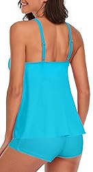 UNIQWETO Flowy Tankini Bathing Suits for Women