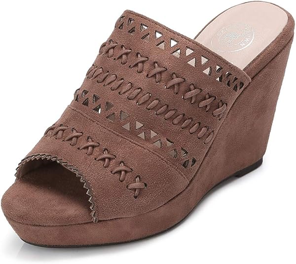 Amazon.com | CAMEL CROWN Women's Wedge Sandals Slip-on High Heel Platform Open Toe Flip Flops 