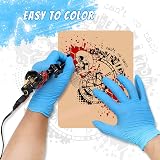 Emalla 30pcs Tattoo Practice Kit 10 Fake Skin 20 Stencil Transfer Paper Training view 6