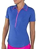 Jofit Apparel Women’s Athletic Clothing Tipped Melange Polo for Golf & Tennis