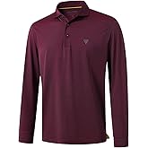 M MAELREG Short and Long Sleeve Polo Shirts for Men Dry Fit Performance Moisture Wicking Sport Pin Striped Mens Golf Shirts