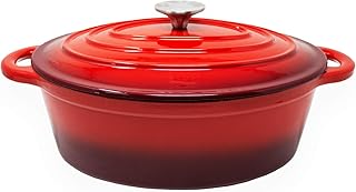 Gusseisen Kasserolle mit Deckel 28cm 4 Liter | Kochtopf Reine Bräter mit Deckel Schmortopf Casserole Reindl Gusstopf Bratentopf Cocotte Ofentopf Induktionsbräter | Toci's Big-BBQ Premium Kochzubehör
