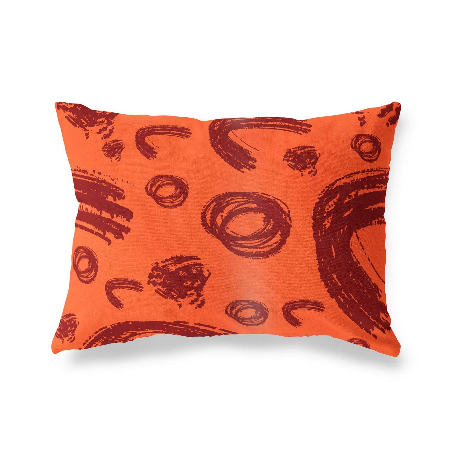 BonaMaison Decorative Cushion Cover, Orange Bordeux Throw Pillow Covers, Home Decorative Pillowcases for Livingroom, Sofa, Bedroom, Size: 45X60 Cm - Designed and Manufactured in Turkey