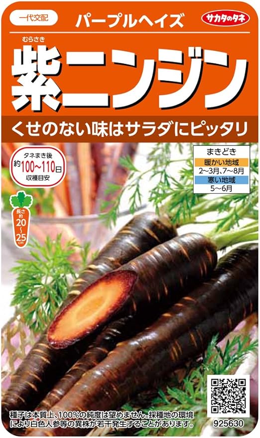 Amazon サカタのタネ 実咲野菜5630 紫ニンジン パープルヘイズ 野菜