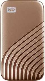 WD My Passport SSD 2TB Portable External SSD USB 3.2 Gen 2 Gold view 2