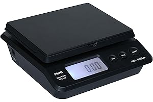 Digital Shipping Postal Scale, Package Postage Scale - Backlit LCD Screen - 55lbs. x 0.01lbs. (Black), PS-25 - AMERICAN WEIGH SCALES