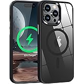saputu Magnetic for iPhone 15 Pro Max Case,Compatible with MagSafe，[Military-Grade Drop Protection] Soft TPU & Crystal Clear Case for iPhone 15 Pro Max Phone Case 6.7" (Black)
