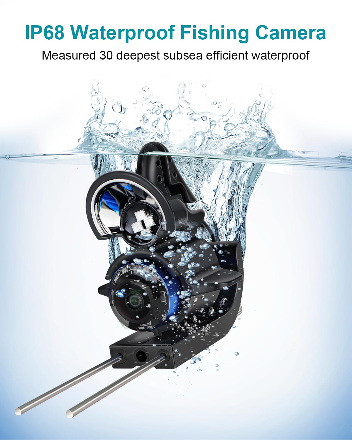 FourQ Underwater Fishing Camera,Fishing Camera Ice vexilar Fish find 4.3inch Hd LCD Display Underwater W/ 5000mah Li-Battery,65ft Cable and 12pcs Ir Lights for Boat Lake Kayak Ice Fishing (65FT)