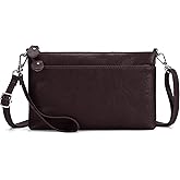 befen Genuine Leather Wristlet Clutch Wallet Purses with RFID Blocking, Small Crossbody Bags Shoulder Handbag for Women