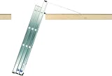 ABRU 37000 3 Section Compact Aluminium Loft Ladder D-Shaped Rungs 150kg EN14975 view 5