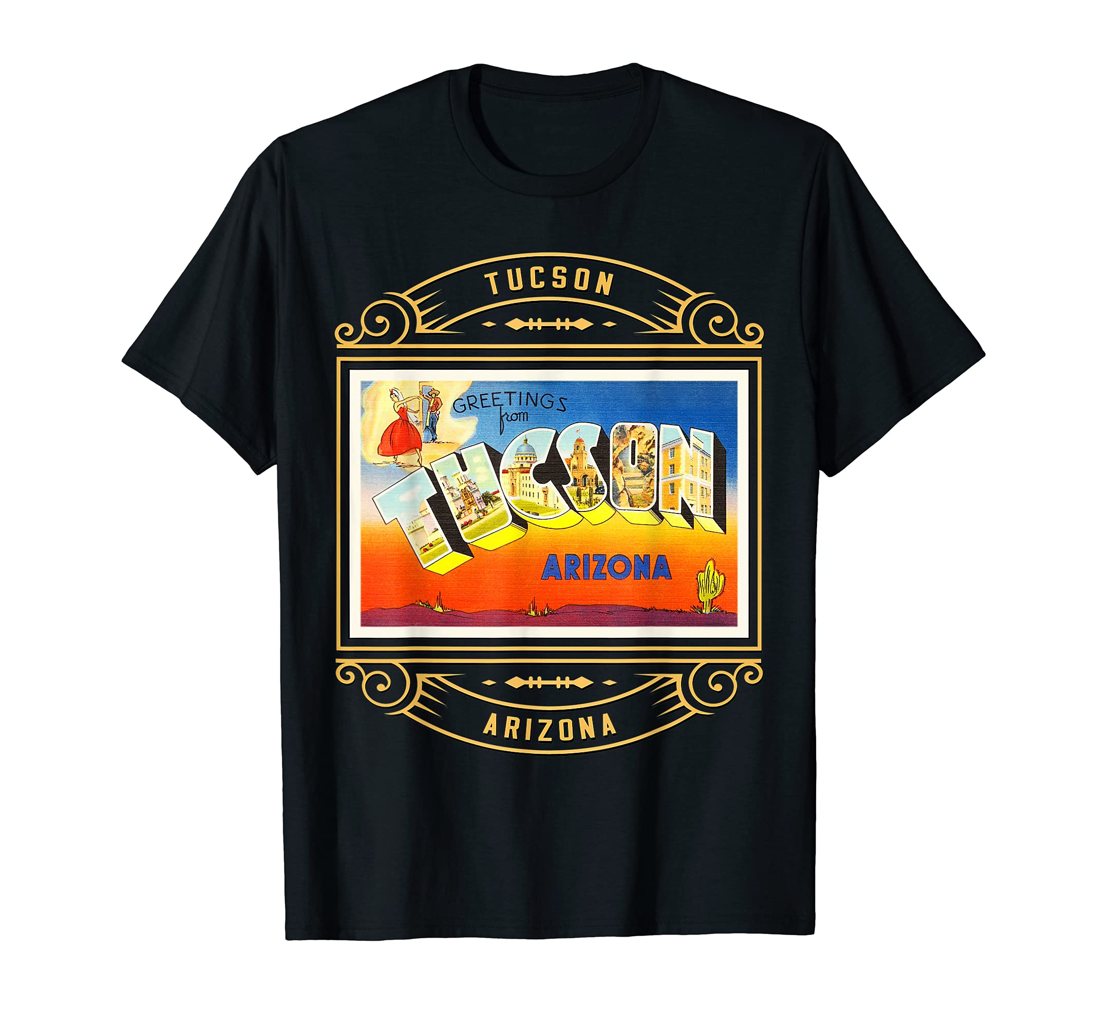 Tucson Arizona AZ Large Letter Travel Postcard 1 T-Shirt