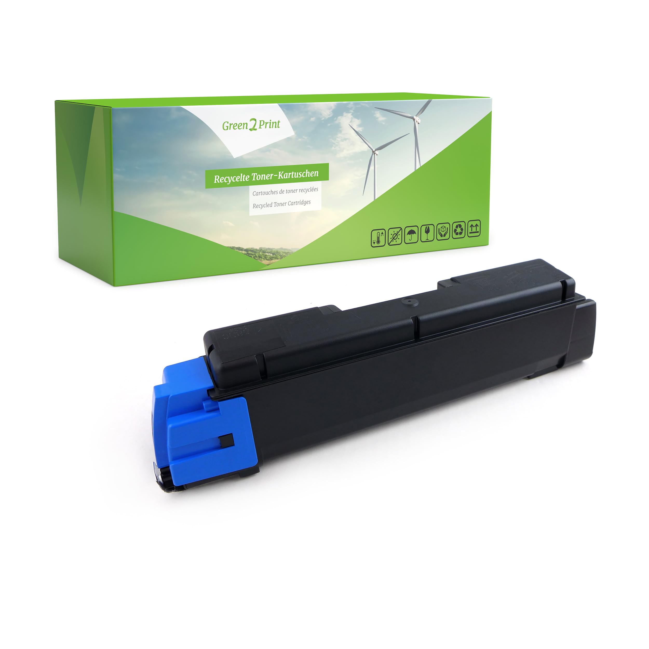 Green2Print Toner cyan 5000 pages replaces Kyocera TK-590C, 1T02KVCNL0 Toner cartridge for Kyocera ECOSYS M6026CIDN, M6026CDN, M6526CIDN, M6526CDN, P6026CDN, FSC2026MFP, FSC2026MFP+, FSC2126MFP,