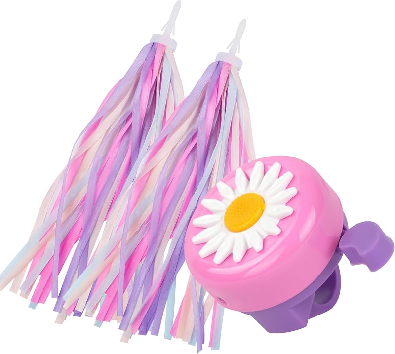 flintronic Bike Bell Kids Bicycle Bell with Colorful Streamers Aluminum