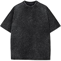 Men's Vintage Cotton Wash Solid T-Shirts Oversized Unisex
