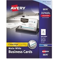 Amazon.com : Avery Two-Side Printable Clean Edge Business Cards, Inkjet ...