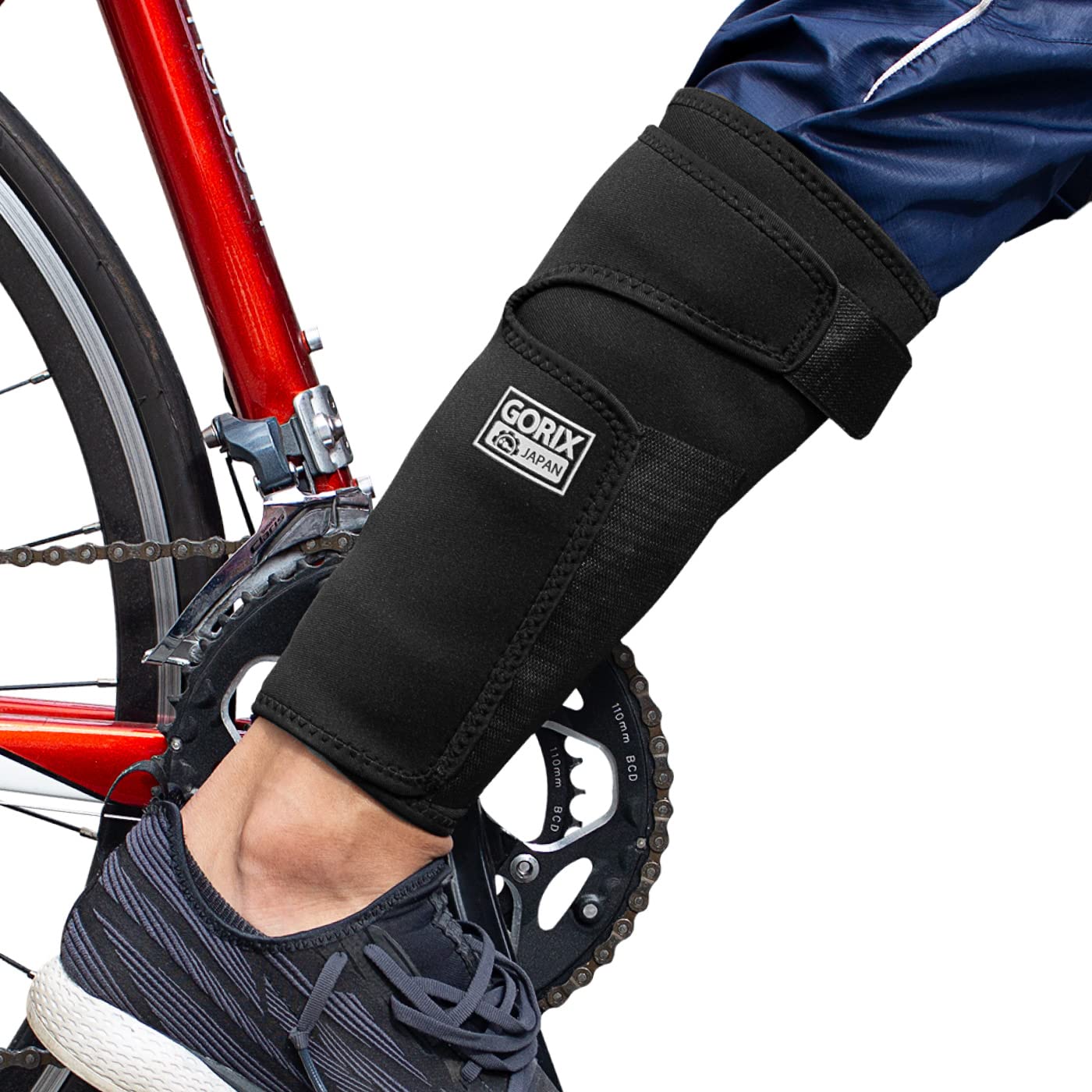 GORIX Bike Ankle Leg Pants Strap Band Clip Protector Long Cycling Bicycle(GX-SUSOLOCK) Black