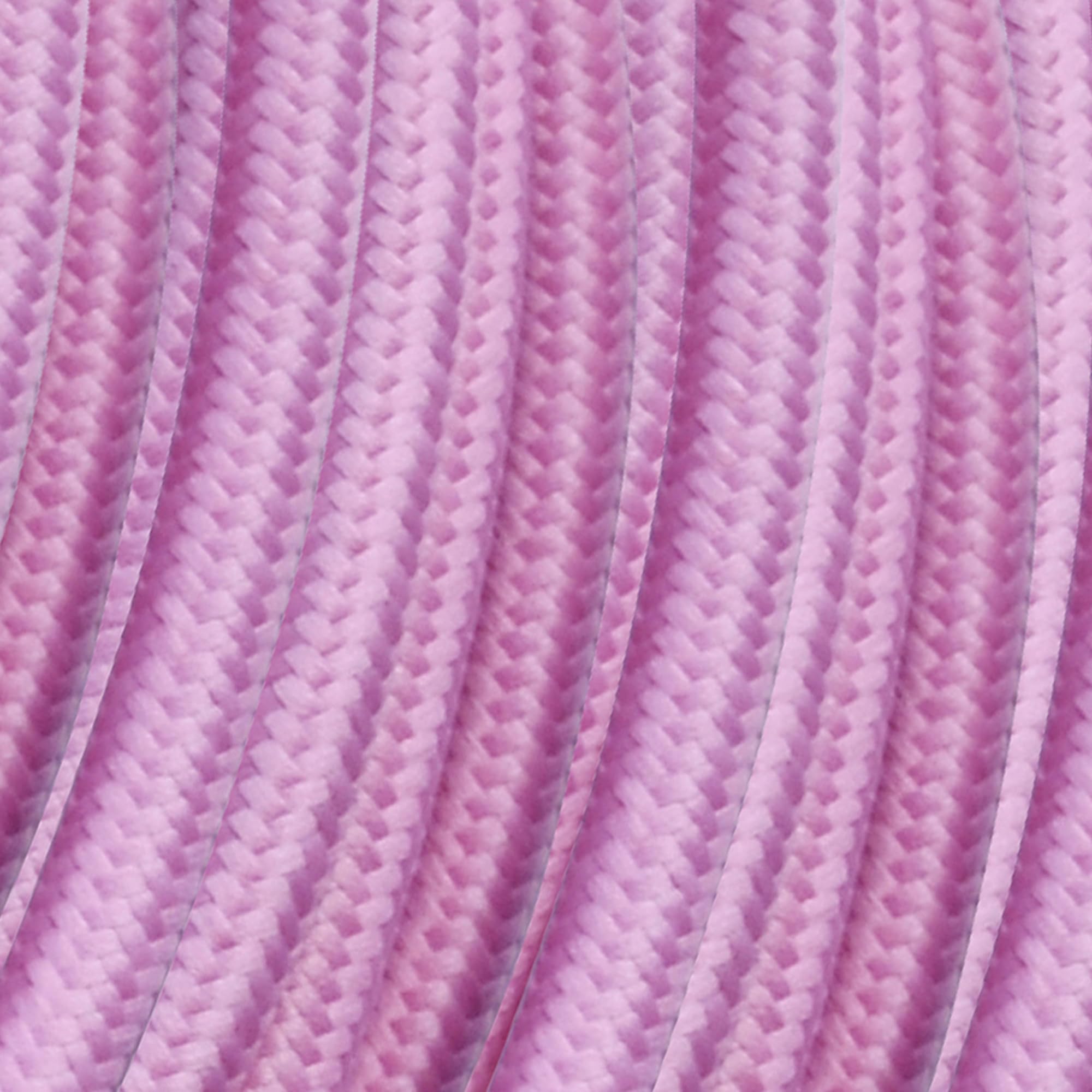 Vintage Braided Cable 10 Meters, 3 core Antique Round Lighting Cable Flexible Fabric Wire (Baby Pink)