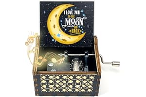 ukebobo I Love You to The Moon Music Box Gift, U R My Sunshine Music Box, Love Romantic Gift, Anniversary Valentine Birthday Wedding for Lover Boyfriend Girlfriend Husband Wife-561