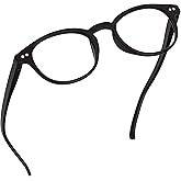 Readerest Round Blue Light Reading Glasses - Computer Glasses w/Spring Hinges - UV Protection, Anti Glare & Eye Strain
