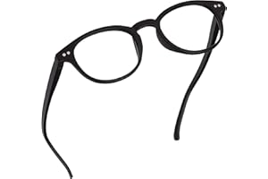 Readerest Round Blue Light Blocking Reading Glasses (Black, 2.25 Magnification) Computer Glasses, fashionable for men and women, Anti Glare, Anti Eyestrain, UV protection, peepers glasses