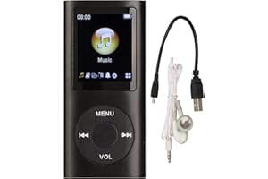 MP3 Player, 64GB Music Player Lossless Music Slim 1.8 Inch LCD Screen Portable MP3 Music Player, Includes Charging Cable and 
