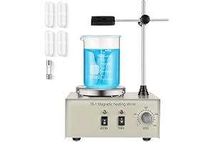 FEEKOON 78-1 Magnetic Stirrer Hot Plate Magnetic Mixer 1000ml Lab Hot Plate with Magnetic Stirrer, 2400 RPM Magnetic Stir Plate with 4 Stir Bars and Support Stand, Max 158°F Hotplate Magnetic Stir