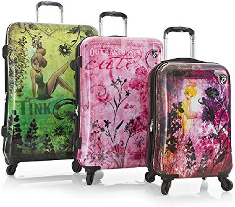 Heys Disney Fairies Fantasy 3 Piece Expandable Spinner Luggage Set