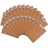 Clipboards, HERKKA 25 Pack Hardboard Office Clipboards Low Profile Clip Standard A4 Letter Size, ECO Friendly