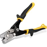 HURRICANE Snap Lock Punch Tool, 3/8 Inch Impression Gutter End Cap Crimper, Sheet Metal Crimping Tool for Aluminum/Vinyl Siding &amp; HVAC Duct, Ideal for DIY &amp; Pros