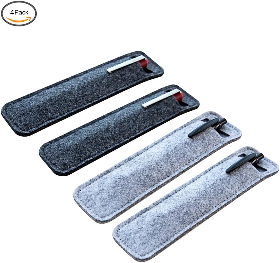 Pencil Case, IMABAO Felt fabric Portable Pencil Pen Bag Case for Girls and Boys,Set of 4
