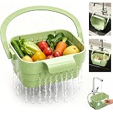 Foldable Hanging Sink Drain Basket, 2026 Upgraded Foldable Kitchen Sink Strainer, Hanging Foldable Fruit and Vegetable Filter Basket, Suitable for Kitchen Sinks, Easy to Store, Space-Saving (green)