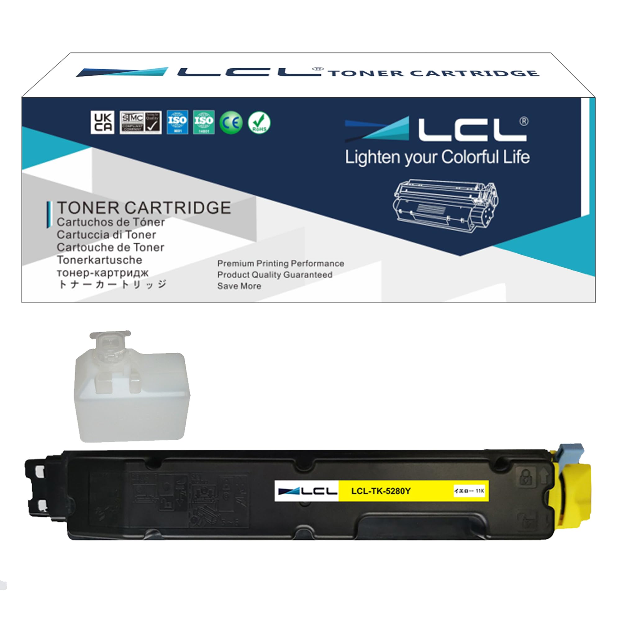LCL TK-5280 Yellow Toner Cartridge Replacement for Kyocera TK5280 TK-5280 TK-5280Y Replacement for Kyocera Ecosys P6235 P6235cdn M6235cidn M6635cidn (1 Pack)