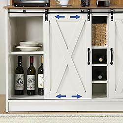4ever2buy Farmhouse Coffee Bar Cabinet with