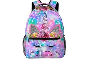 NASIAN Backpack for Girls Kids, Adjustable Strap Waterproof 16 inch Girls Backpack School BookBag Outdoor Daypack