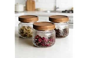 1pc Thickened glass storage jars for kitchen use, suitable for storing tea, sugar, biscuits, coffee, etc.