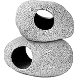 Aquazoo 2 Pieces Stackable Aquarium Decoration Rock Caves, Hideaway for Shrimp Cichlid Hiding Breeding Spawning, Professional