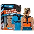 ComfyBrace Posture Corrector-Back Brace for Men and Women- Fully Adjustable Straightener for Mid, Upper Spine Support- Neck, 