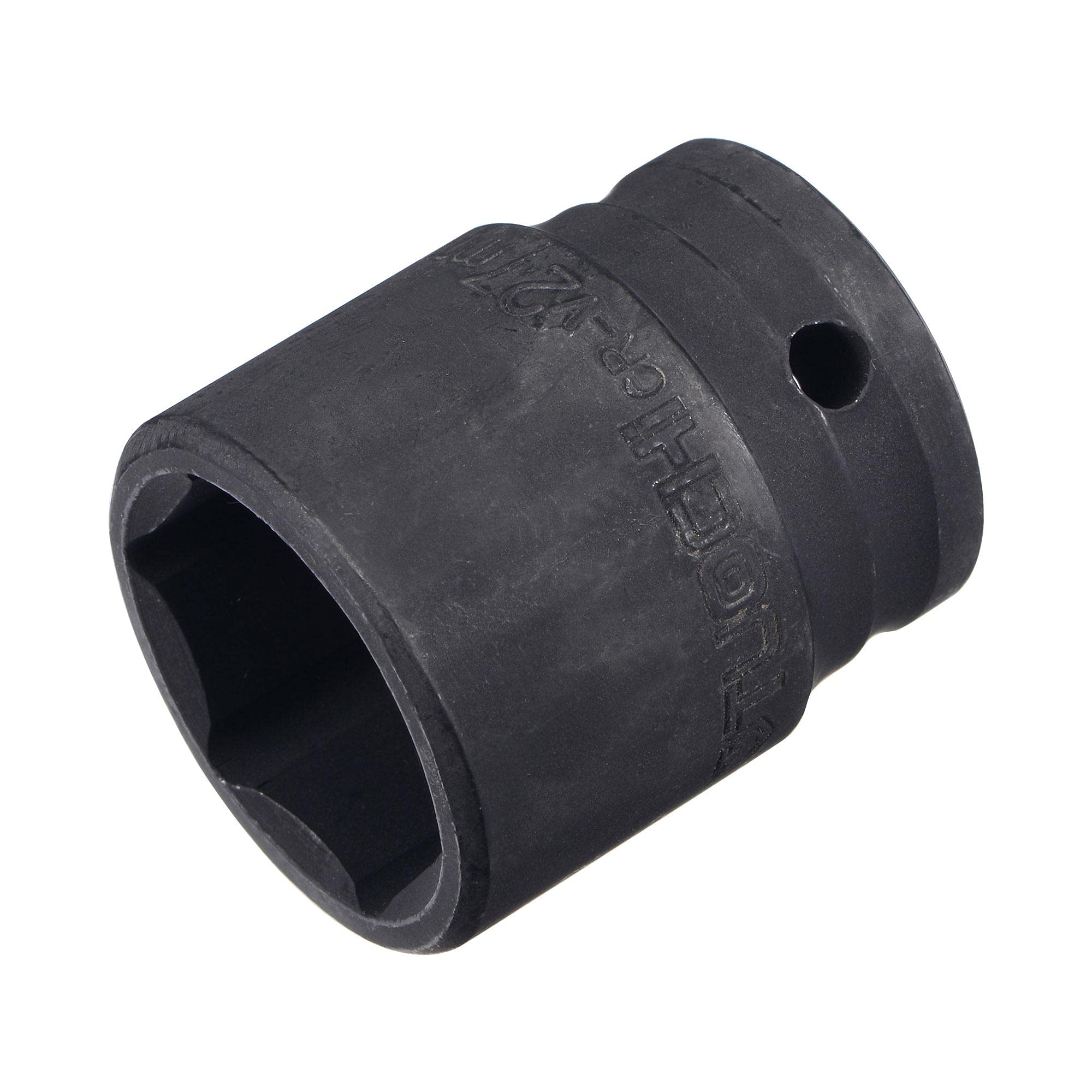 sourcing map 1/2" Drive by 27mm 6-Point Impact Socket, CR-V Steel 1.73" Length, Shallow Metric Sizes