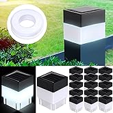Tujoe 20 Pack Solar Fence Post Cap Lights 2 x 2 Inches Solar Fence Post Caps Lights for Garden, Street, Gazebos, Street Wall(