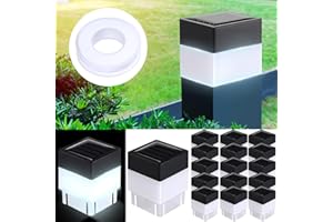 Tujoe 20 Pack Solar Fence Post Cap Lights 2 x 2 Inches Solar Fence Post Caps Lights for Garden, Street, Gazebos, Street Wall(White)