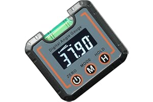 WEIKANI Digital Angle Finder Magnetic & Level Bubble Vial 4 X 90°Angle Gauge Inclinometer, Mini Level Bevel Gauge Protractor for Woodworking, Building, Table Saw, Vertical Wall