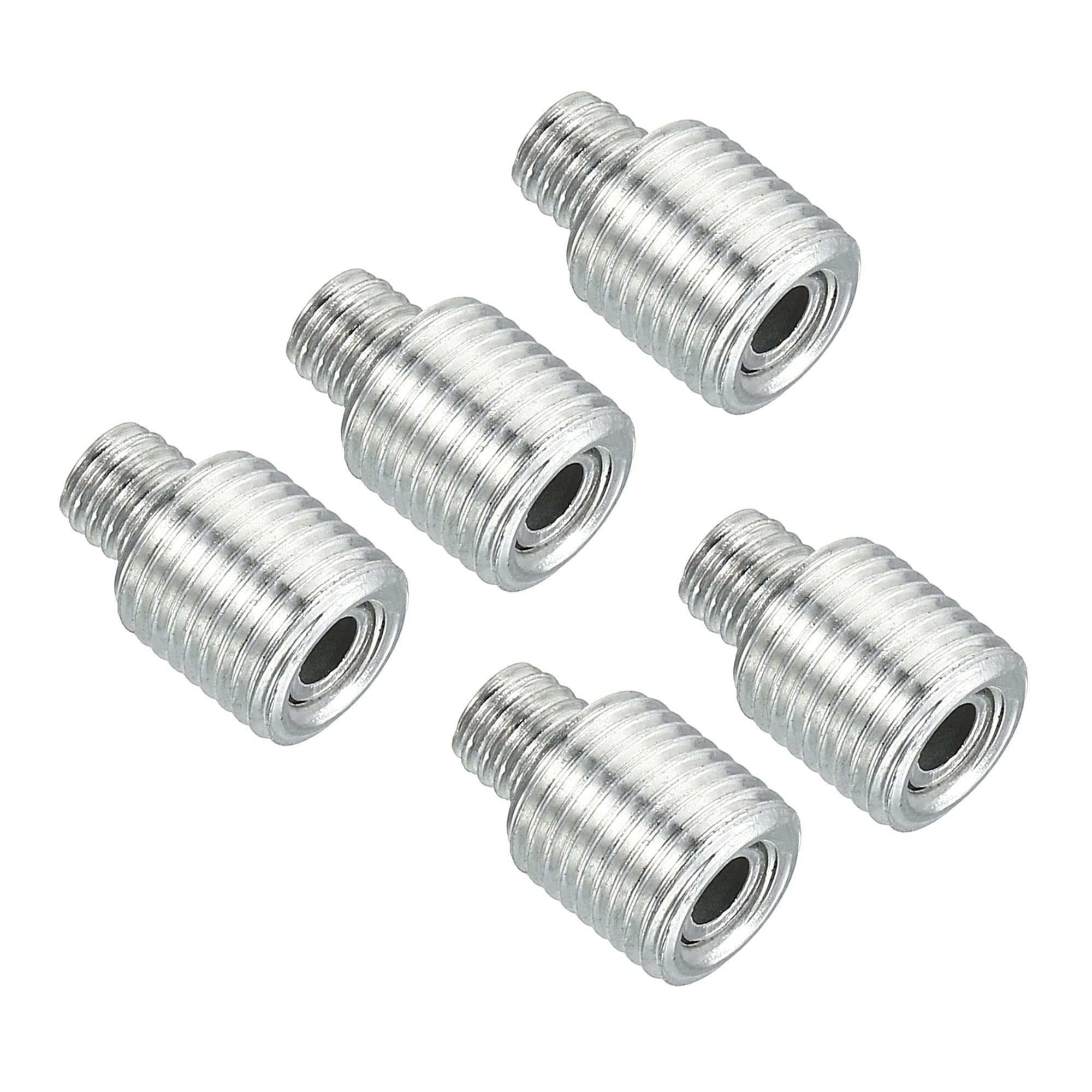 PATIKIL M10 to M6 Reducing Screw, 5 Pack 15mm Long External Thread Adapter Reducer Convert Joint Hardware Double Male Thread Bolts