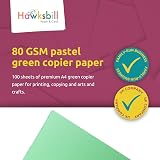 Hawksbill Pale Green Paper A4 80 GSM 100 Sheet Pack Copier Printer view 2