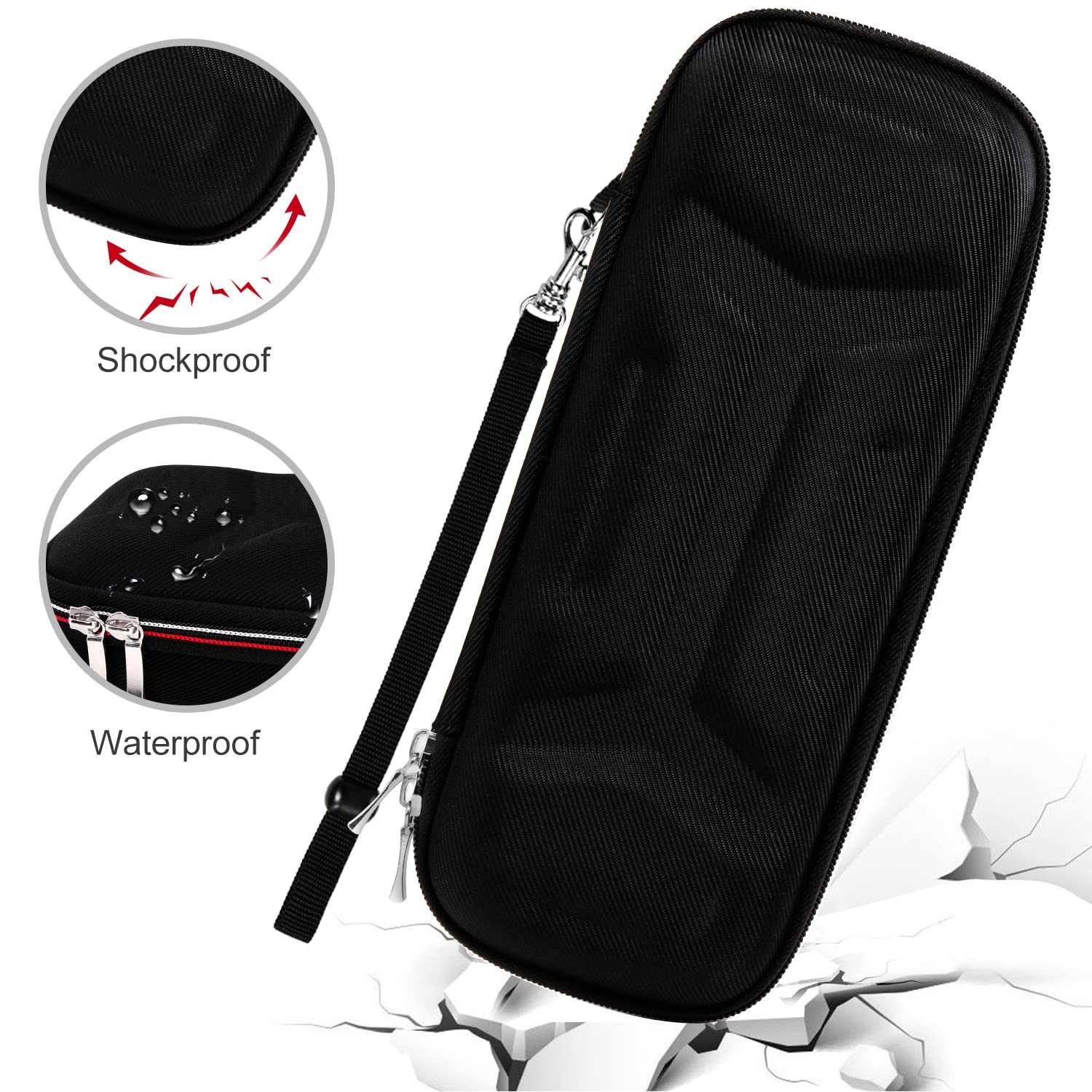 ivoler Carrying Case for RAZER EDGE Wi-Fi/5G/FOUNDERS EDITION, GAMING HANDHELD 6.8''2022 Portable Hard Shell Pouch Carrying Travel Game Bag for RAZER EDGE Accessories Holds 4 Game Cartridge (Black)