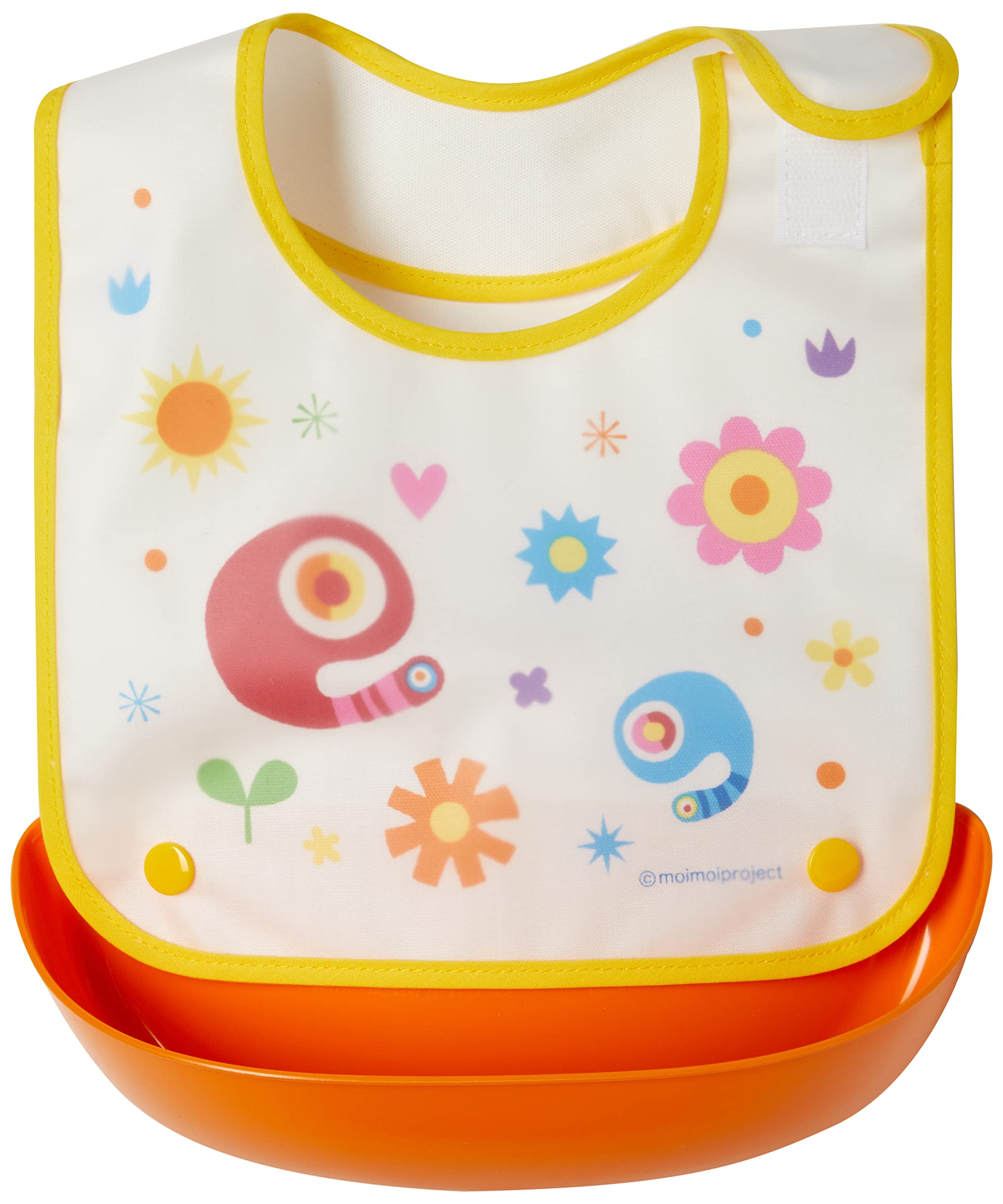 OSK 子供食器 ベビーエプロン もいもい [ポケット付/撥水加工] 日本製 BR-4 ホワイト 35×22×高さ7.5cm商品画像