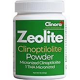 Clinora Zeolite Detox Powder | Ultra FINE Less-Than 1 µm | Clinoptilolite 95% | for Full Body Cleanse, Gut Health, Energy, Immune & pH Support | Natural Mineral | 1 lb (454g)