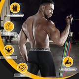 Himaly Resistance Bands Set 5pcs 150Lbs with Handles Door Anchor Gym Kit view 4
