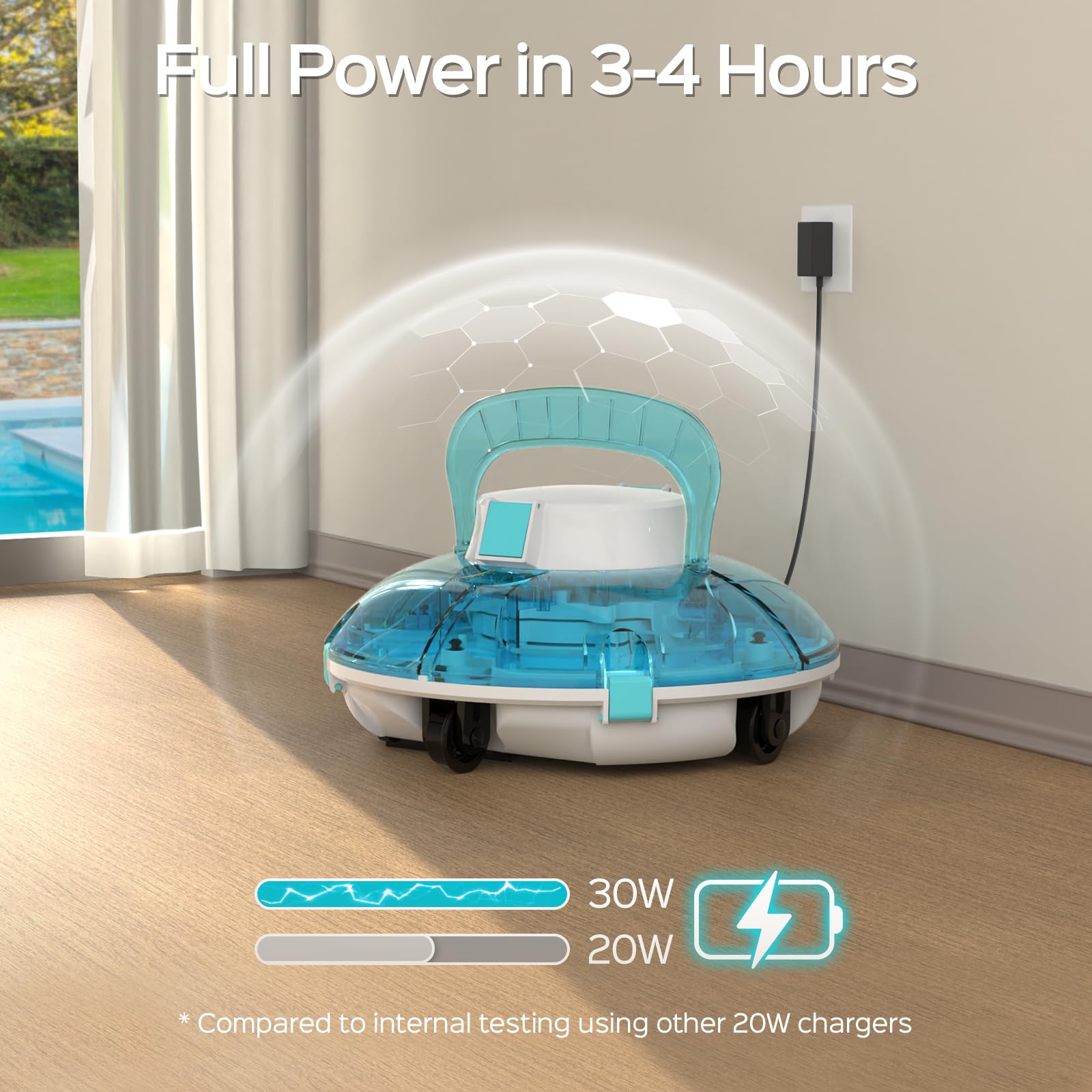 WINNY POOL CLEANER Cordless Robotic Pool Vacuum, Automatic Pool Vacuum